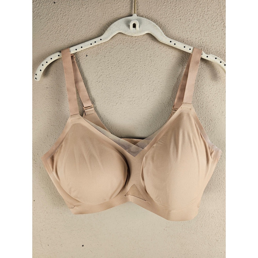 Honeylove Womens Tan Crossover Bra 36D/DD